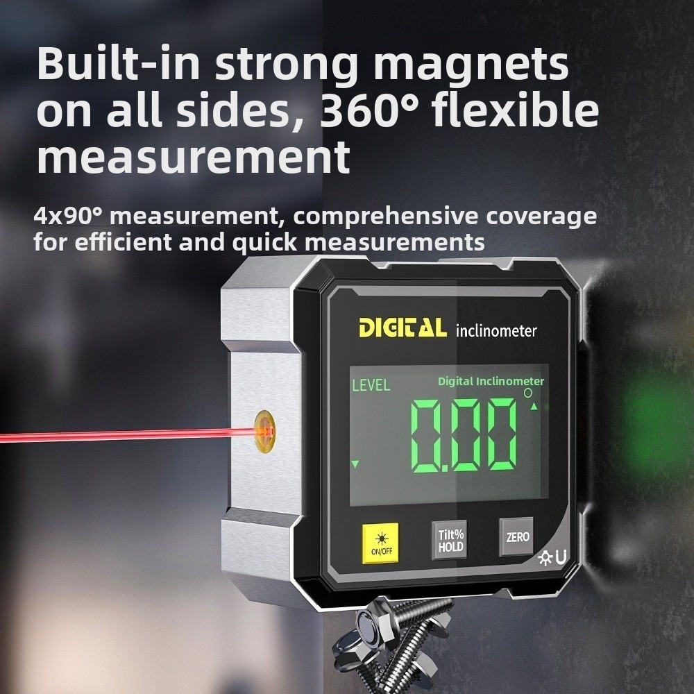 Industrial Laser Alignment - Vierzijdig display Hoekmeter Digitaal display Magnetische