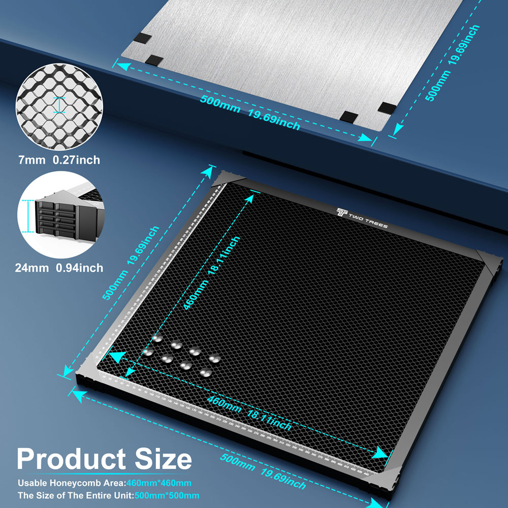 TWOTREES CNC Laser Honeycomb W - Industrial Laser Table recensie en prijs