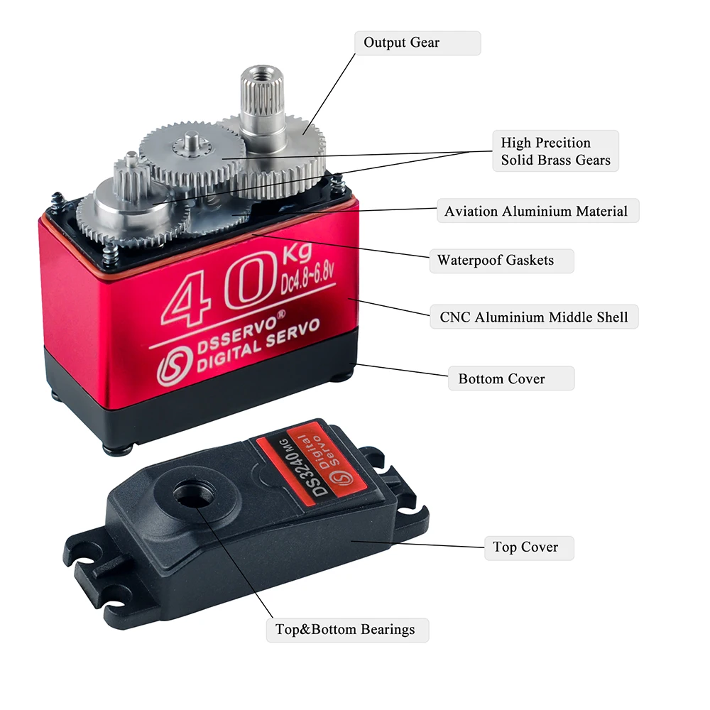 40KG Dsservo DS3240 Groot kopp - Servo Motor Cnc recensie en prijs