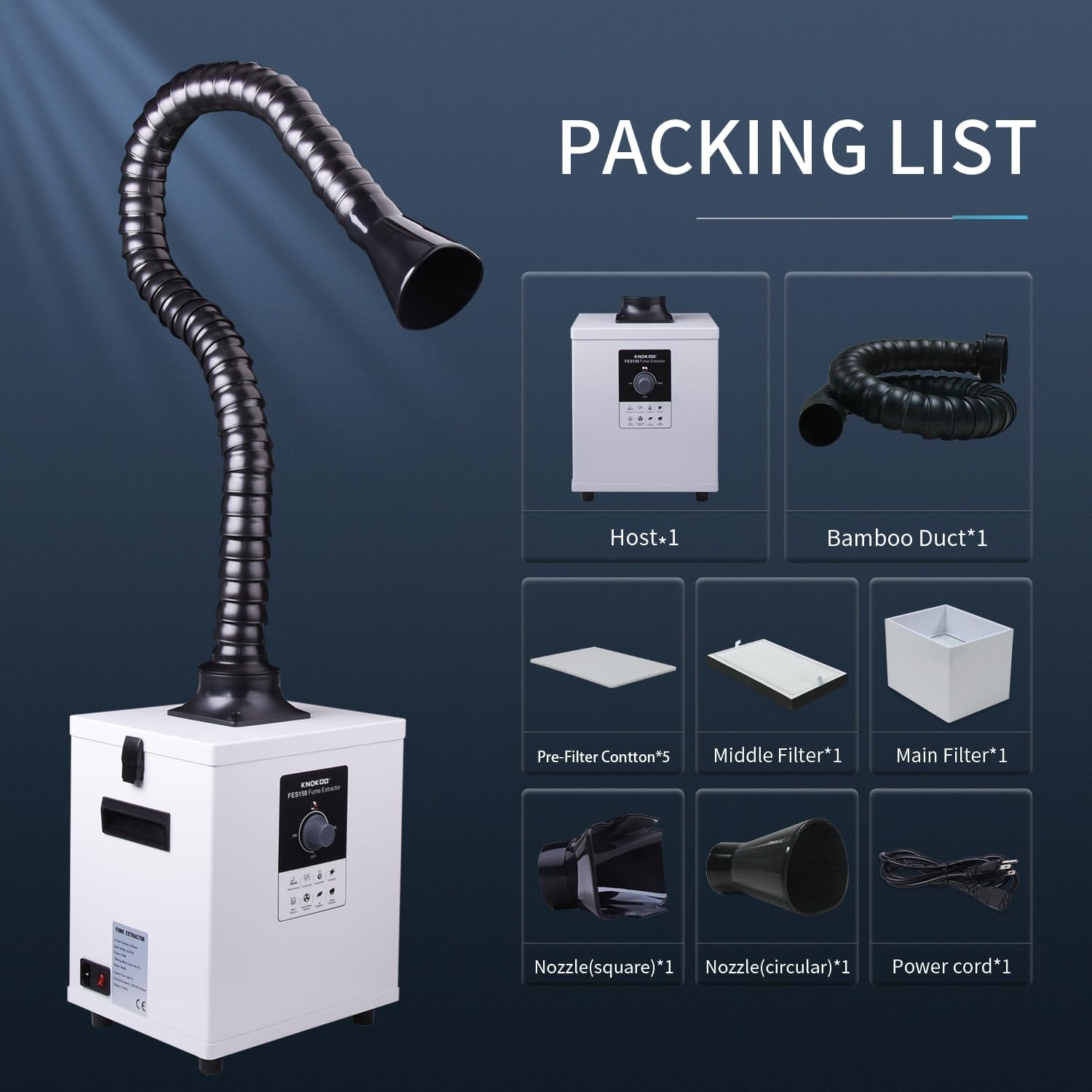 KNOKOO FES150 Industriële Lase - Industrial Laser Fume Extractor recensie en prijs