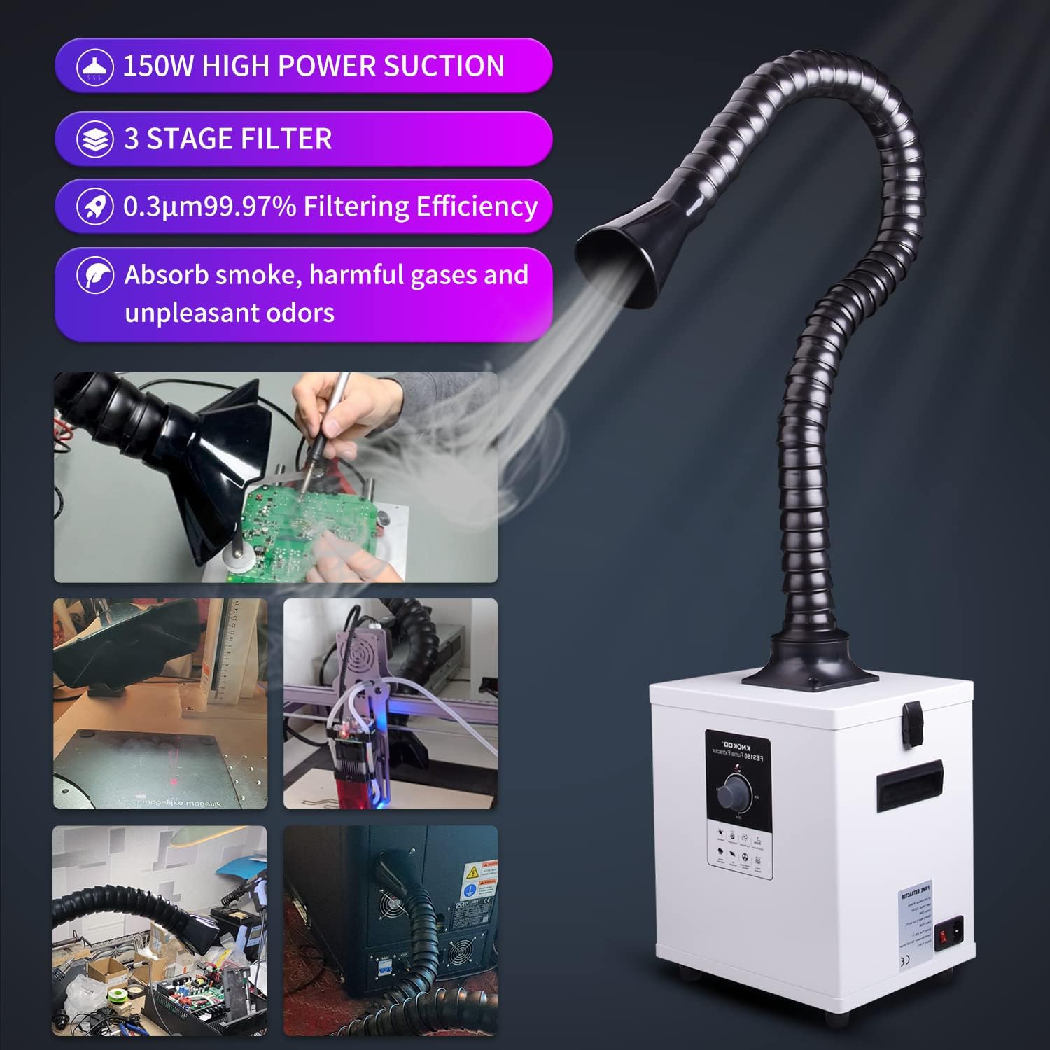 KNOKOO FES150 Industriële Lase - Industrial Laser Fume Extractor recensie en prijs