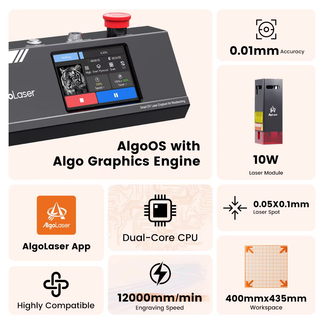 Algolaser DIY Tafel 40*43 cm C - Industrial Laser Table recensie en prijs