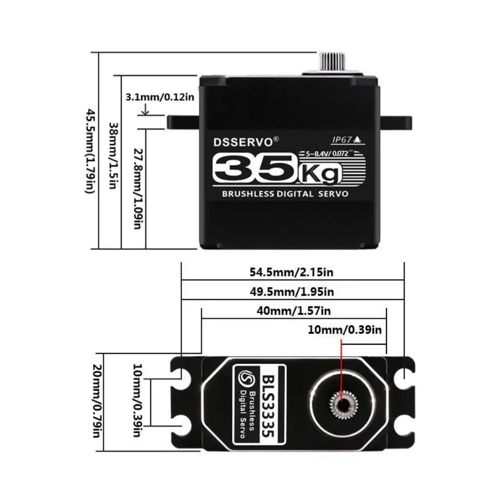 35KG BLS3335 digitale servomot - Servo Motor Cnc recensie en prijs