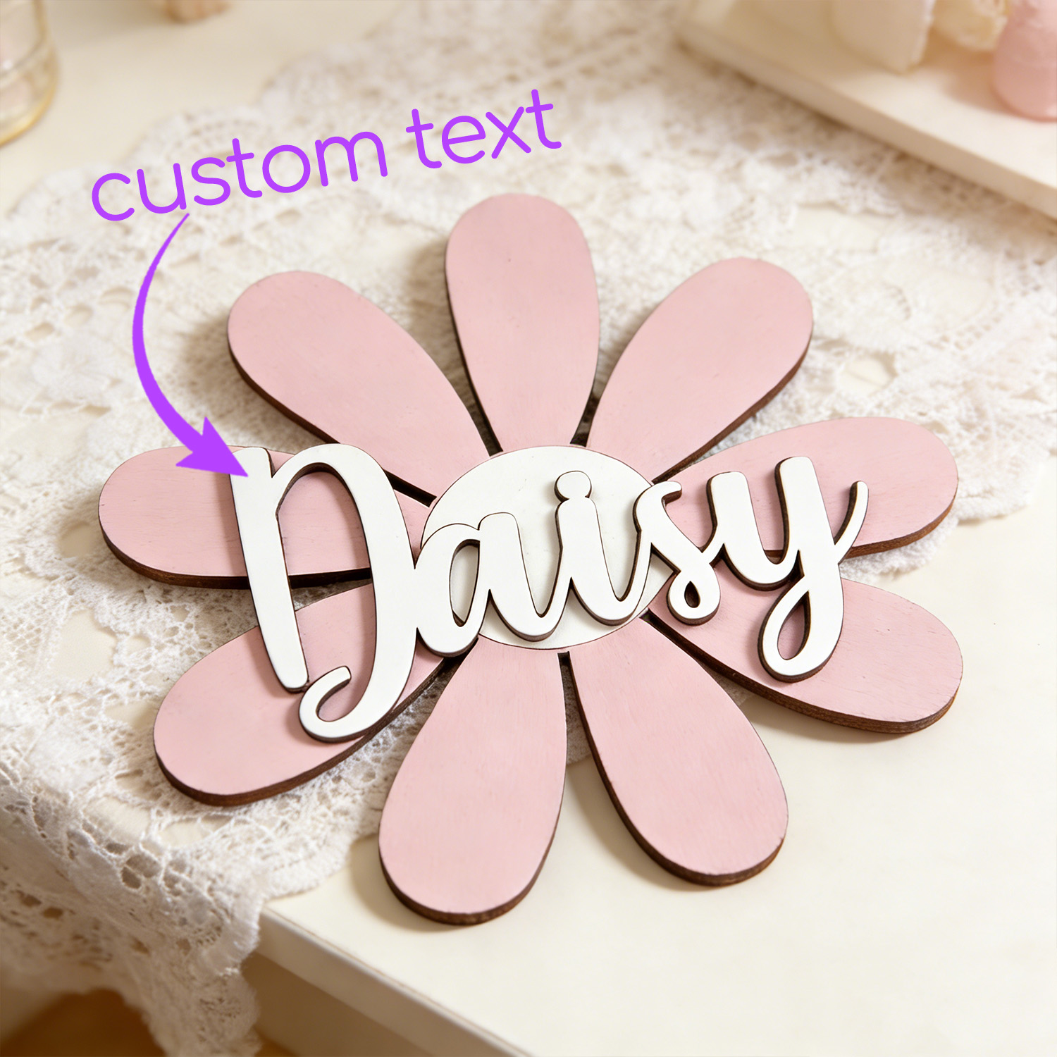 1pc gepersonaliseerd bloemen h - Industrial Laser Table recensie en prijs